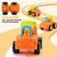 thumbnail image 2 of Construction Push and Go Toy Cars,4PCS Cartoon Friction Power Vehicles for Toddlers 1-3,Truck,Tractor,Educational Toys for Kid Aged 2,Birthday Gifts for 3 4 5 6 Year Old Boys Girls, 2 of 8