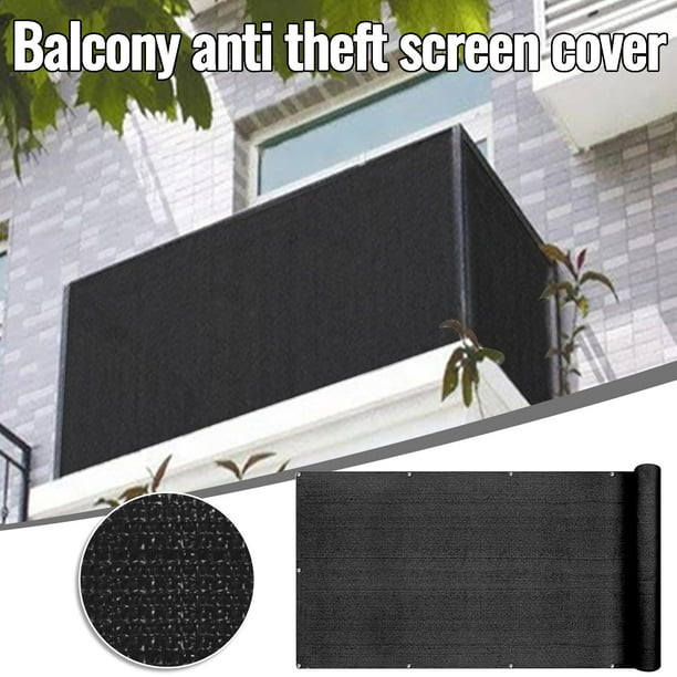 Cubierta de pantalla de privacidad para balcón | Protector de valla a prueba de viento HDPE | Escudo de patio antirrobo | Circulación de aire | Protección UV para todas las estaciones | Patio
