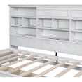 thumbnail image 5 of Twin Size Wood Daybed with Multi-Storage Shelves, Charging Station and 3 Drawers, Wood Bed Frame with Storage Headboard and Shelves, Storage Platform Bed for Bedroom Small Room, 5 of 9