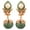D236 Green, variant on Sunsoul by Touchstone Indian Bollywood Studded Look Intricate Drum Design Faux Pearls Designer Jewelry Jhumki Earrings In Antique Gold Tone For Women.