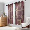 thumbnail image 2 of Yayeee Window Curtains Set of 2 for Living Room Light Filtering 63"x42", Gold Abstract Pattern, 2 of 7