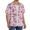 thumbnail image 2 of Sikiie Flower Butterfly Men's Wrinkle Free Untucked Cuban Shirt Business Casual Button Down Shirts Short Sleeve ShirtSmall, 2 of 5