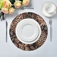thumbnail image 5 of IAUYY Set of 4 Round Placemats for Dining Tables Heat-Resistant and Wear-Resistant DIY Printing Design Table Placemats，Applicable for Christmas The Perfect Leopard Print Pattern, 5 of 7