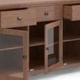 thumbnail image 3 of Simpli Home Cosmopolitan 54 inch Wide Solid Wood Contemporary Sideboard Buffet in Medium Saddle Brown, 3 of 13