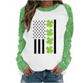 thumbnail image 2 of Qiopertar Mode Femmes Imprimé Col Rond Pull Tops Manches Longues Blouse Confortable Chandail en Molleton Offres de la Semaine Liquidation Moins de 5$ jusqu'à 90 % de Réduction, 2 of 4