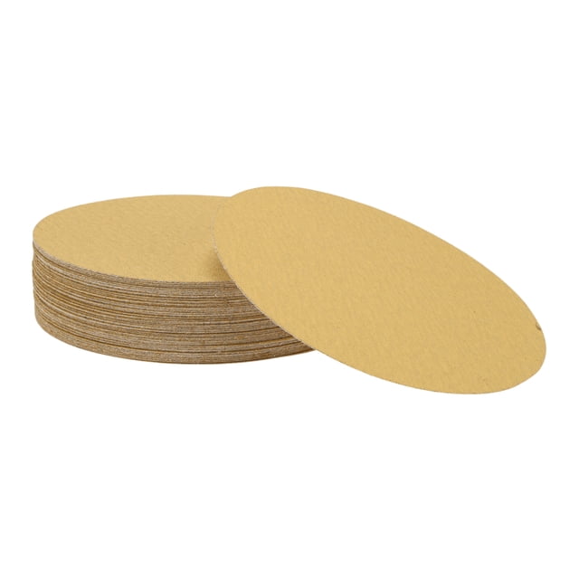 50 Pcs Discos de Lija Circulares 80 Grano con Gancho y Bucle Hojas de Lijado Universales para Reacondicionamiento Automotriz Trabajos en Madera 6.89"x6.89" Alúmina Amarilla