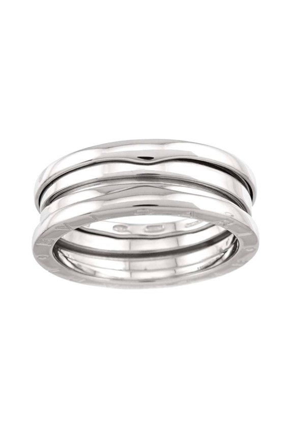 Pre-Owned Bulgari BVLGARI B-ZERO1 2-band ring #63 18K WG White Gold 750