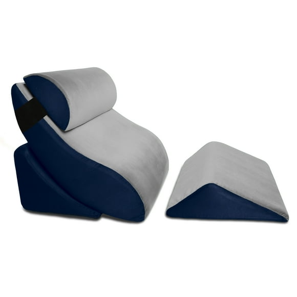 Avana Kind Bed Oreiller de Soutien Orthopédique avec Système de Confort, Gris/marine