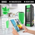 thumbnail image 3 of Zulay Kitchen Portable Water Bottle with Fruit Infuser 34 oz - Energy Green, 3 of 8