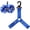 Blue, variant on QenASHaing Pom Pom Holder Hanger with Snap Button for Backpack Cheerleader Team Tags Cheer Bag Strap Accessories Cheerleading Essentials
