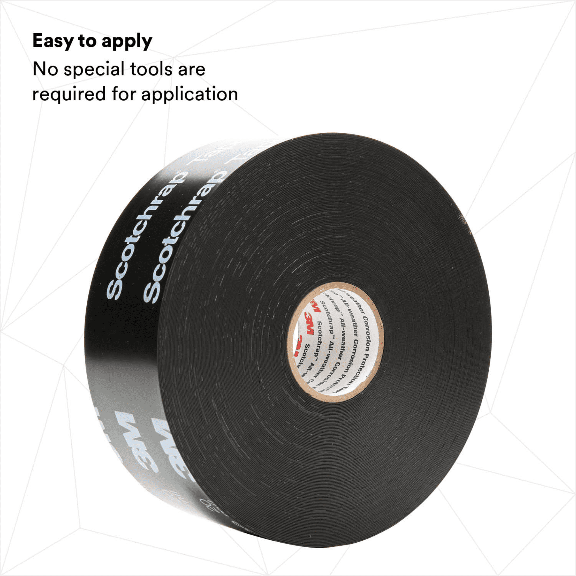 3M Scotchrap 51 Printed Vinyl Corrosion Protection Tape 20 mil: 1 in. x 100 ft. (Black / With Printing) 51P-1X100FT