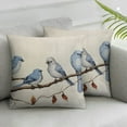 thumbnail image 2 of ARISTURING  Ink Painting Watercolor Retro Blue Bird Spring Summer Decorative Lumbar Pillowcase Throw Pillow Cover Case Chair Sofa Bed Home Decoration  Rectangular 2pcs, 2 of 6
