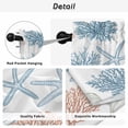 thumbnail image 5 of Blue Coastal Coral Kitchen Curtains, Ocean Starfish Nature Plant Light Filtering Window Curtain Panels, 2Pcs Rod Pocket Window Treatments Set for Living Room Bathroom Bedroom 42x63 Inches, 5 of 9