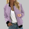 thumbnail image 3 of Mgmyaa Women's Jacket Zip-Up Rainproof Windproof Waterproof Lightweight Bomber Jacket, 3 of 6