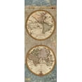thumbnail image 2 of Medley, Elizabeth 12x24 Black Ornate Wood Framed with Double Matting Museum Art Print Titled - World Map Panel I, 2 of 4