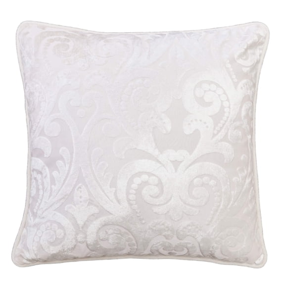 Lianne Ivory Geometric Polyester 20 in. x 20 in. Throw Pillow