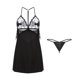 thumbnail image 2 of Gibobby Lencería sexy para mujer Ropa De Dormir Ropa De Dormir Mujer Cuello En V Bordado Encaje Lencería Lenceria China Gifts Lenceria Sexy Mujer(Negro, G), 2 of 5