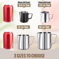 thumbnail image 5 of Milk Frothing Pitcher, 6.8oz/200ml Stainless Steel Milk Frother Cup, Small Steaming Pitcher for Espresso Machine, Latte Art Pour Cup, 5 of 8
