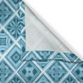 thumbnail image 3 of Ambesonne Blue and White Kitchen Curtains, Lisboa Azulejos, 55"x39", Petrol Blue Pale Blue, 3 of 3