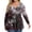 10# Dark Gray, variant on Fall Halloween Plus Size V Neck Wrap Flowy Graphic Long Sleeve Blouse Tops Dark Purple L