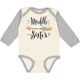 thumbnail image 3 of Inktastic Middle Sister- dots and arrow Girls Long Sleeve Baby Bodysuit, 3 of 5