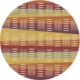 thumbnail image 1 of Ahgly Company Indoor Round Patterned Yellow Orange Area Rugs, 3' Round, 1 of 1