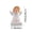 B, variant on HOARBOEG White Angel Resin Figurine - Cute Desk Statue for Home Office Decor, Festive Gift Idea, Nordic Style Ornament, Compact Sculpture for Shelf and Tabletop, 2.36x4.13in