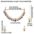 thumbnail image 4 of Efulgenz Indian Jewelry Set Antique Vintage Bollywood Blue Crystal Choker Kundan Necklace and Dangle Earrings with Maang Tikka Ethnic Traditional Wedding Bridal Jewelry Sets for Women, 4 of 6