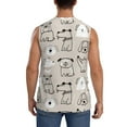 thumbnail image 4 of Uemuo Puppy Pattern Men's Sleeveless T-Shirt,Muscle Athletic Tank Top, Moisture-wicking Quick-dry Breathable Classic Tee Top for Gym Run Outdoor Sports-Small, 4 of 8