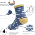 thumbnail image 4 of Toddler Non Slip Socks- 12 Pairs Anti Skid Kids Socks Cute Crew Grips Sock for 1-7 Years Boys Girls Children, 4 of 6