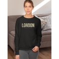 thumbnail image 2 of London England Banner Sweatshirt Women -Image by Shutterstock, Female 3X-Large, 2 of 4