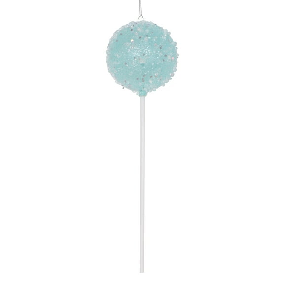 Vickerman 10" Blue Round Lollipop Ornament, 3 per bag.