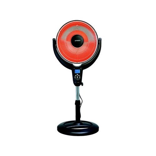 Optimus 14" Oscillating Pedestal Dish Heater with Remote HEOP4501