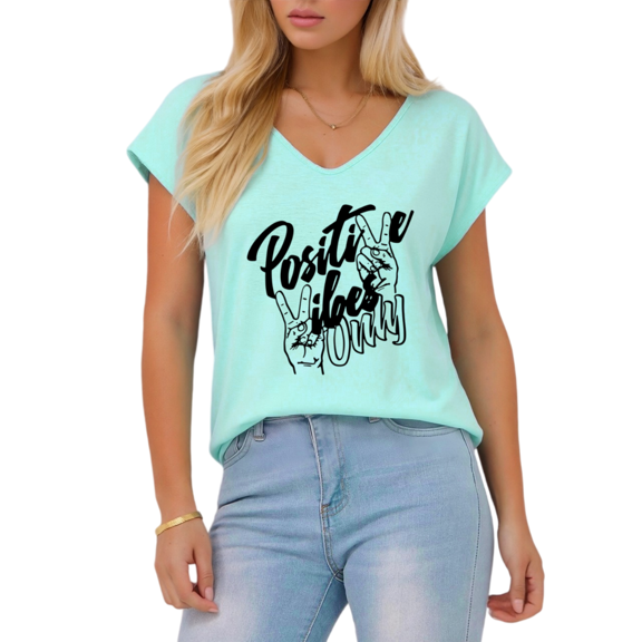 Giffimy Women's Classic Casual Vibes Peace S-5XL V-Neck Sleeveless T-Shirt Soft Fashion Tank Top