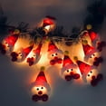 thumbnail image 6 of Fiaya Women Christmas Themed String Lights, 5.41 Ft 10 LED Battery Operated Red Hat Snowman Lights, Christmas Props Light String for Christmas Decorations Indoor Scene Arrangement (A), 6 of 9