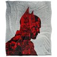 thumbnail image 2 of The Batman (2022) Blanket, News Clippings Collage Silhouette Silky Touch Sherpa Back Super Soft Throw Blanket, 2 of 5