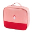 thumbnail image 3 of Pink Handheld Travel Medical Pouch, First Aid Bag, Emergency Kit Bag, Medical Bag, 10X8X3.5 Inch Durable Zippered Storage Case for Road Trips, Overnight Stays, Gym Use and, 3 of 7