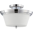 thumbnail image 2 of Nuvo 60-4087 - Bento - 3 Light Semi Flush Fixture w/ Satin White Glass, 2 of 2