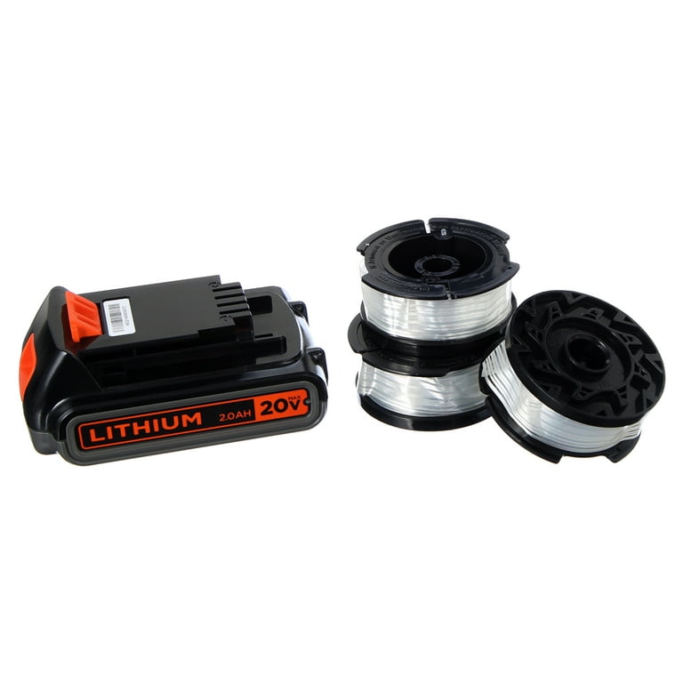 20V Max Battery With Afs-100 3-Pack Spool, 2.0-Ah