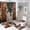 Style-6, variant on Wild Animal Fur Shower Curtain Sets with Rugs 4 Piece, Decor for Bathroom Toilet Bathroom Mat,3D Print,Brown Tiger Skin Texture Polyester Fabric 4 Pcs Set