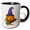 Black/White, variant on 3drose, Funny Funky Pumpkin Man Playing Banjo Cartoon, 11oz Magic Transforming Mug