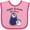 Pink and Fuchsia, variant on Inktastic Happy Birthday, Mimi- Cute Penguins Boys or Girls Baby Bib