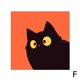 thumbnail image 1 of Pintura al óleo digital DIY con relleno de color, dibujo animado infantil, animal curativo, pintado a mano, gato negro de titanio, decoración de habitación infantil., 1 of 7