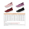 thumbnail image 2 of Gomelly Ladies Casual Shoes Knit Upper Trainers Mesh Walking Shoe Lightweight Sneakers Yoga Travel Flats Purple 7, 2 of 6