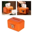 thumbnail image 4 of Naiovety Servilletas robustas del dispensador de la servilleta del ABS organizadas y ordenadas de alta capacidad hechas con el soporte de la Almacenamiento y organización del hogar Naranja 18x13x12cm, 4 of 6
