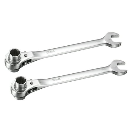 Uxcell 2 in 1 Scaffolding Podger Ratchet Wrench 19mm X 22mm Ratcheting Socket Spanner Tool 2pcs