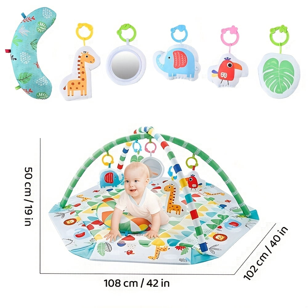 Chak’s Choice Baby Gym play mat, Tummy time mat, children's floor mat, children's learning sensory toys, motor skills development, suitable for 0-12 months baby