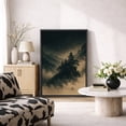 thumbnail image 2 of Framed Canvas Print Moody Mountain Forest Wall Art Dark Atmospheric Nature Landscape Decorative for Living Room Bedroom - 16"x24" BLACK, 2 of 8