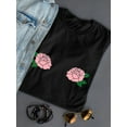 thumbnail image 3 of Flowers Chest Design Women Black T-Shirt, Female Medium, 3 of 4