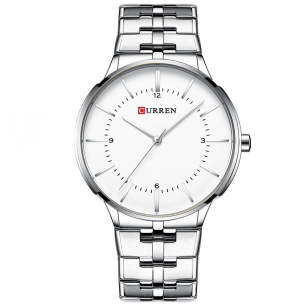 CURREN 8321 Reloj de Cuarzo para Hombre Caballeros Marca de Acero Inoxidable Diario Imperm Abanopi Mirar